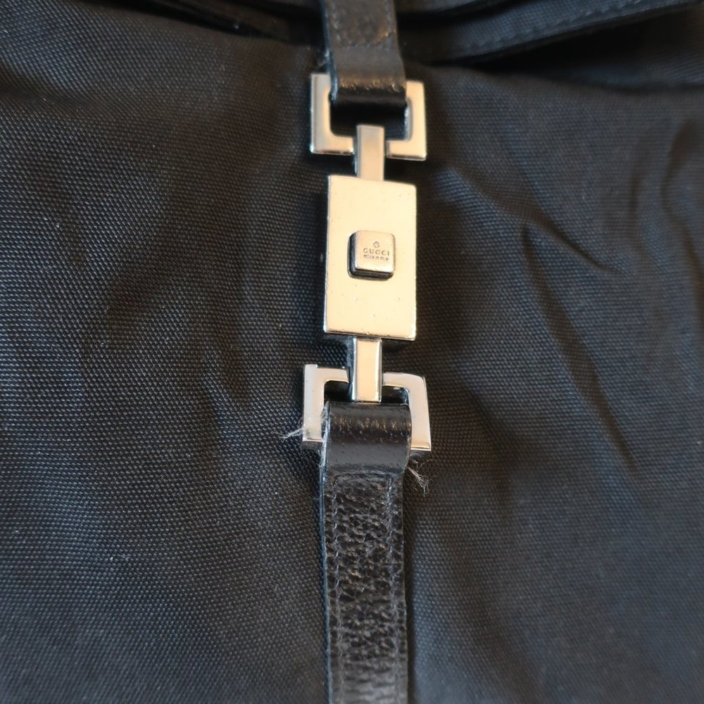 Womens Gucci Black 003-0236-3754 Mixed Media Backpack Bag * - Picture 4 of 16
